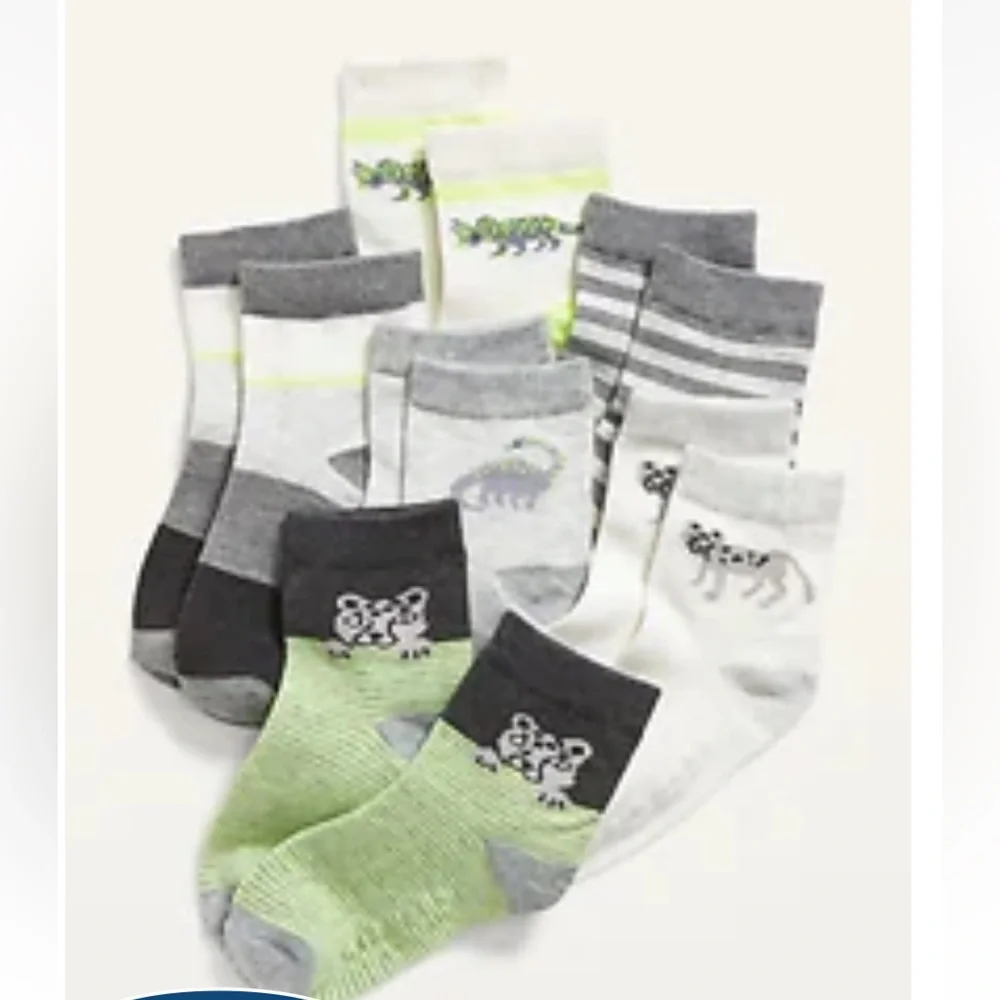Unisex crew socks 8-pack for toddler & baby